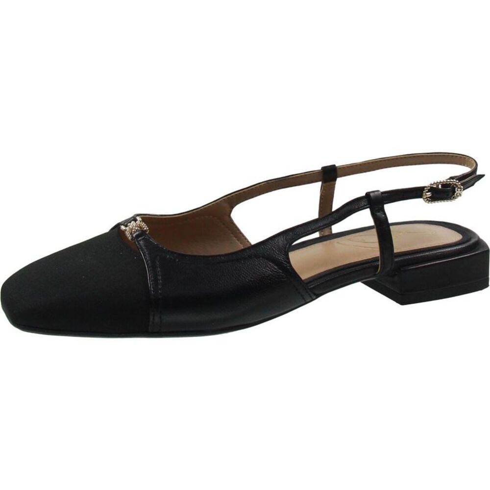 Sam Edelman Womens Kara Black Leather Ankle Strap Slingbacks Shoes Used